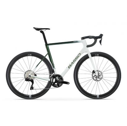 BASSO Astra disc, pop green, Shimano 105 Di2, Microtech RE38 53