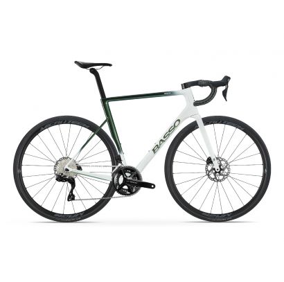 BASSO Astra disc, pop green, Shimano 105 Di2, Microtech MrLite 53