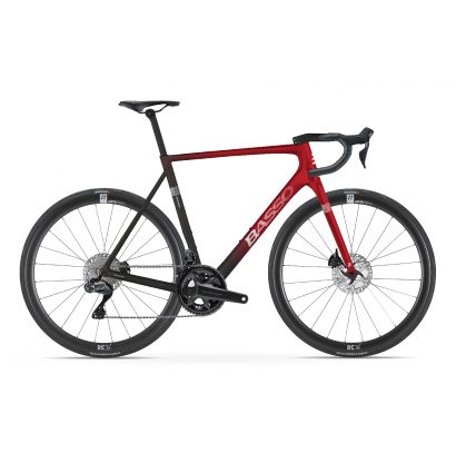 BASSO Diamante disc, candy red, Shimano Ultegra Di2, Microtech RE38 53